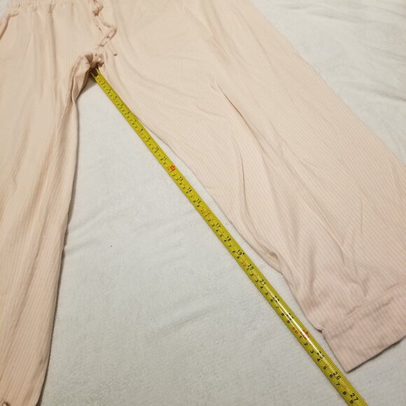 Pink 100% Organic Cotton Striped Pajamas PJ's 2 Piece Set X-Large Poppy & Clay - Picture 14 of 14